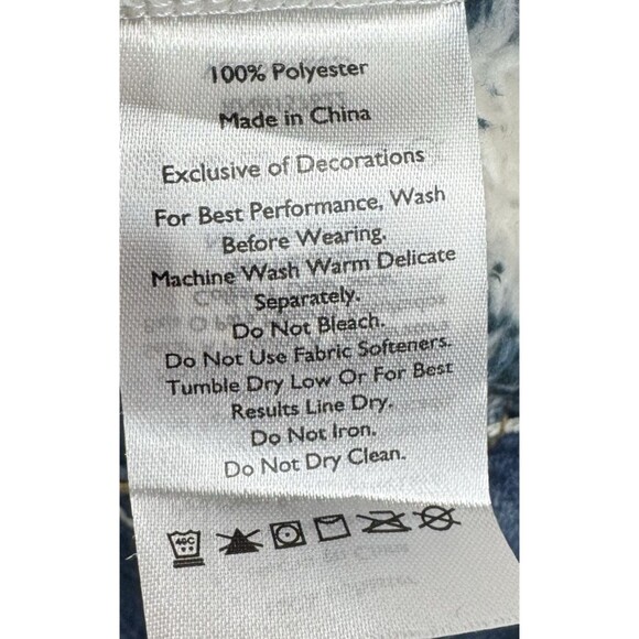 Eddie Bauer Womens Size Small Plush 1/4 Zip Jacket Fuzzy Fleece Vanilla Aztec - Picture 8 of 8